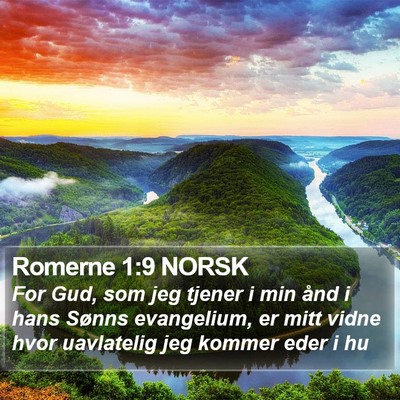 Romerne 1:9 NORSK Bible Verse Image