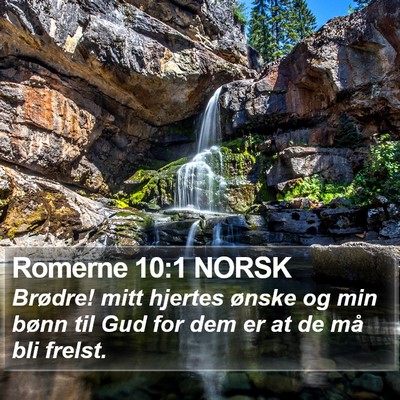Romerne 10:1 NORSK Bible Verse Image
