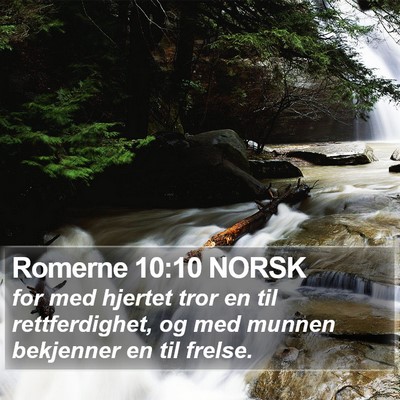 Romerne 10:10 NORSK Bible Verse Image