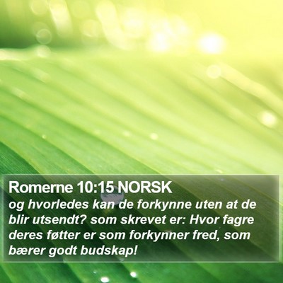 Romerne 10:15 NORSK Bible Verse Image