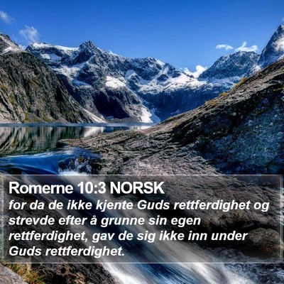 Romerne 10:3 NORSK Bible Verse Image