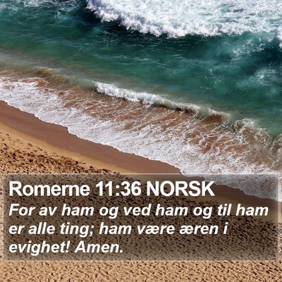 Romerne 11:36 NORSK Bible Verse Image