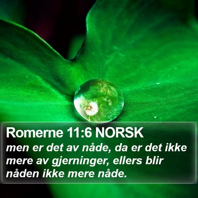 Romerne 11:6 NORSK Bible Verse Image