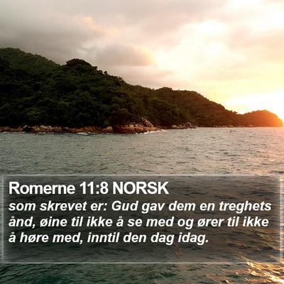 Romerne 11:8 NORSK Bible Verse Image