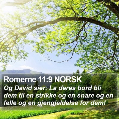 Romerne 11:9 NORSK Bible Verse Image