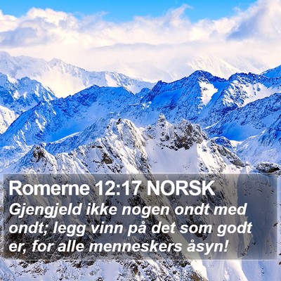 Romerne 12:17 NORSK Bible Verse Image