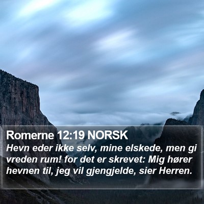 Romerne 12:19 NORSK Bible Verse Image