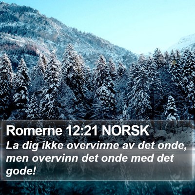 Romerne 12:21 NORSK Bible Verse Image