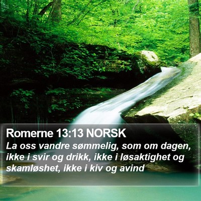 Romerne 13:13 NORSK Bible Verse Image