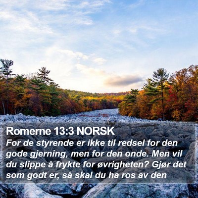 Romerne 13:3 NORSK Bible Verse Image