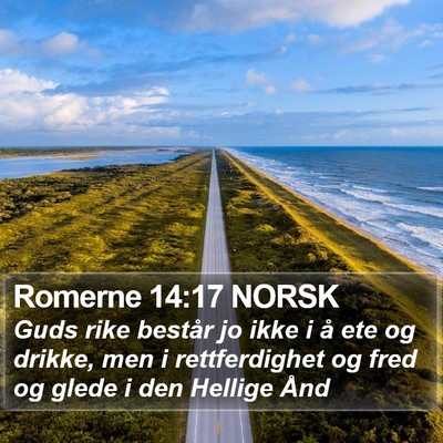 Romerne 14:17 NORSK Bible Verse Image