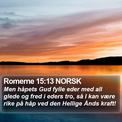 Romerne 15:13 NORSK Bible Verse Image