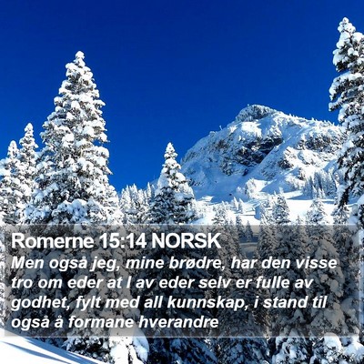 Romerne 15:14 NORSK Bible Verse Image