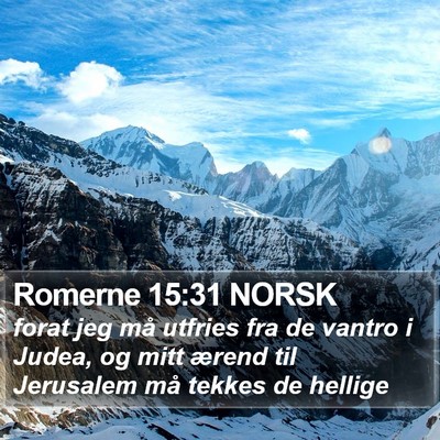 Romerne 15:31 NORSK Bible Verse Image