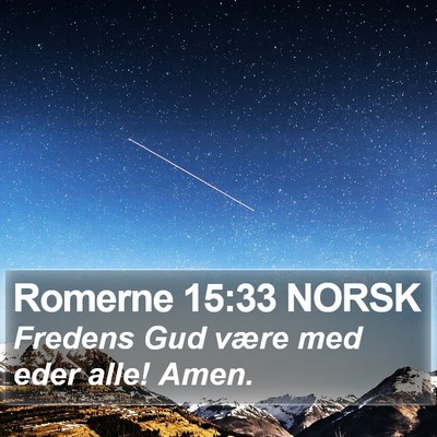 Romerne 15:33 NORSK Bible Verse Image