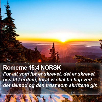 Romerne 15:4 NORSK Bible Verse Image