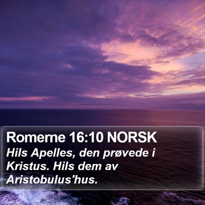 Romerne 16:10 NORSK Bible Verse Image