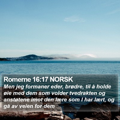 Romerne 16:17 NORSK Bible Verse Image