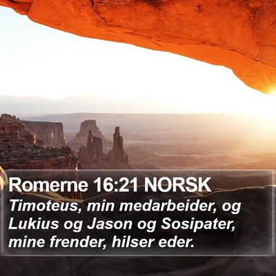 Romerne 16:21 NORSK Bible Verse Image