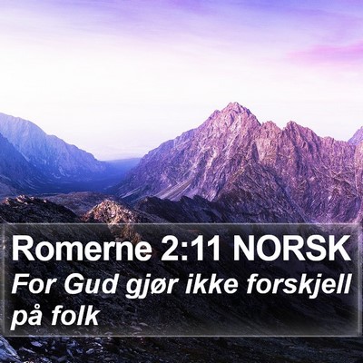 Romerne 2:11 NORSK Bible Verse Image