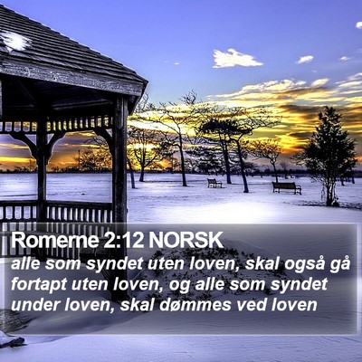 Romerne 2:12 NORSK Bible Verse Image