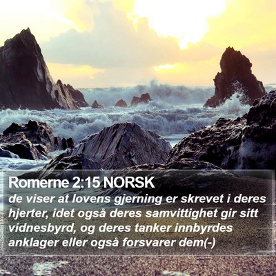 Romerne 2:15 NORSK Bible Verse Image