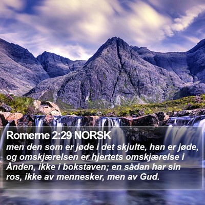 Romerne 2:29 NORSK Bible Verse Image