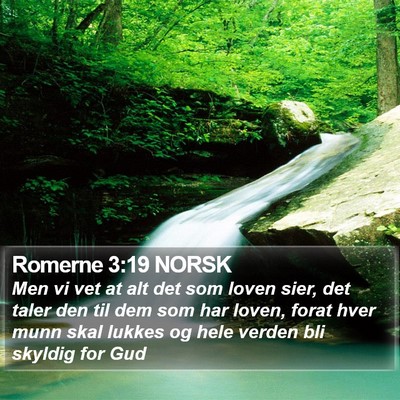 Romerne 3:19 NORSK Bible Verse Image