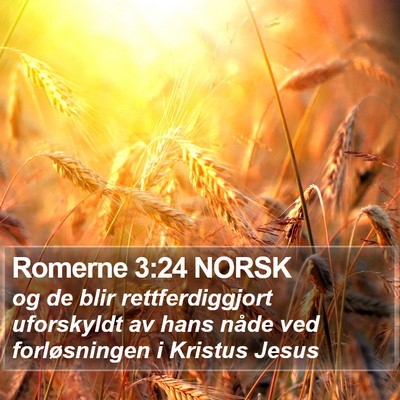 Romerne 3:24 NORSK Bible Verse Image