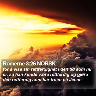 Romerne 3:26 NORSK Bible Verse Image