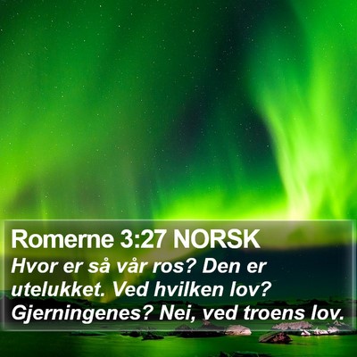 Romerne 3:27 NORSK Bible Verse Image