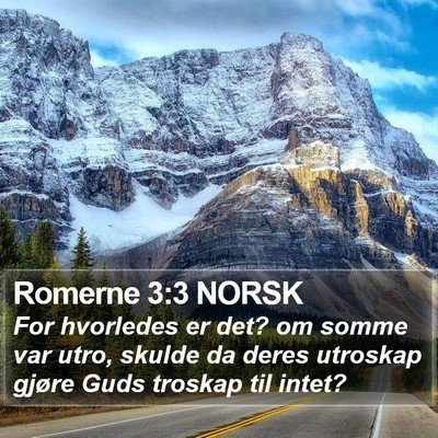 Romerne 3:3 NORSK Bible Verse Image
