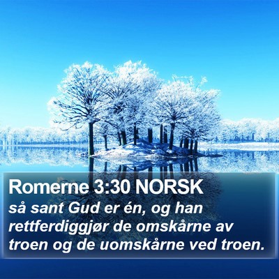 Romerne 3:30 NORSK Bible Verse Image