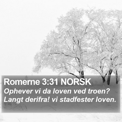 Romerne 3:31 NORSK Bible Verse Image