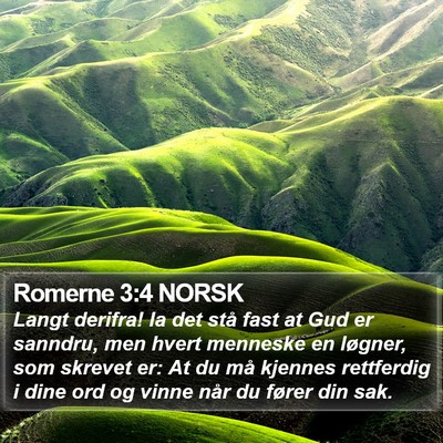 Romerne 3:4 NORSK Bible Verse Image