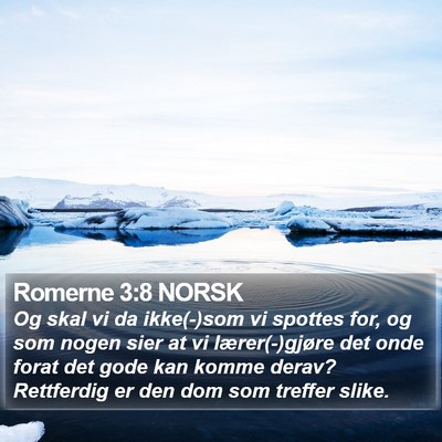 Romerne 3:8 NORSK Bible Verse Image