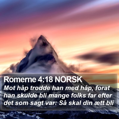 Romerne 4:18 NORSK Bible Verse Image