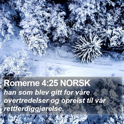 Romerne 4:25 NORSK Bible Verse Image