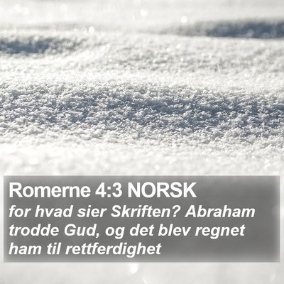 Romerne 4:3 NORSK Bible Verse Image