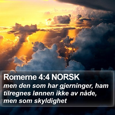 Romerne 4:4 NORSK Bible Verse Image
