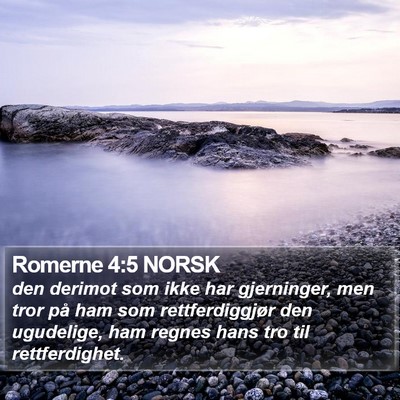 Romerne 4:5 NORSK Bible Verse Image