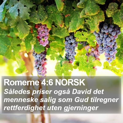 Romerne 4:6 NORSK Bible Verse Image