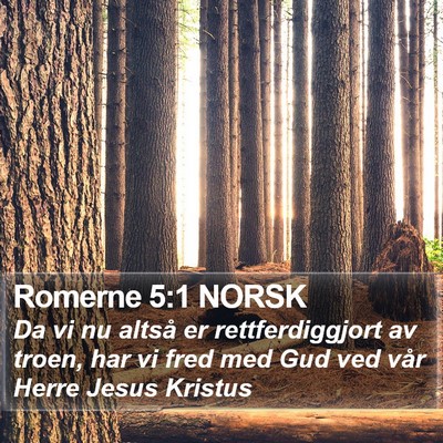 Romerne 5:1 NORSK Bible Verse Image