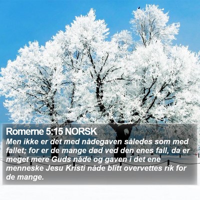 Romerne 5:15 NORSK Bible Verse Image