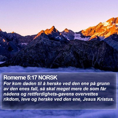 Romerne 5:17 NORSK Bible Verse Image
