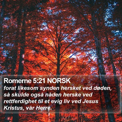 Romerne 5:21 NORSK Bible Verse Image