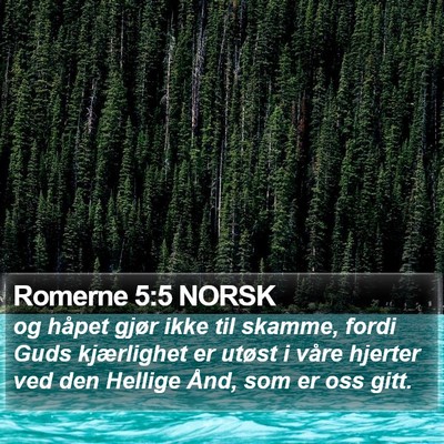 Romerne 5:5 NORSK Bible Verse Image