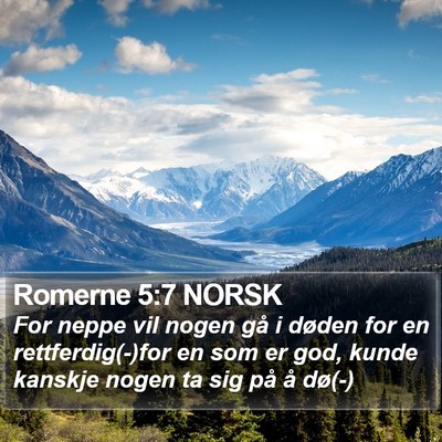 Romerne 5:7 NORSK Bible Verse Image