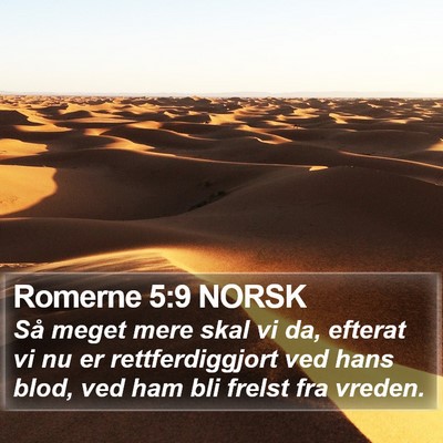 Romerne 5:9 NORSK Bible Verse Image