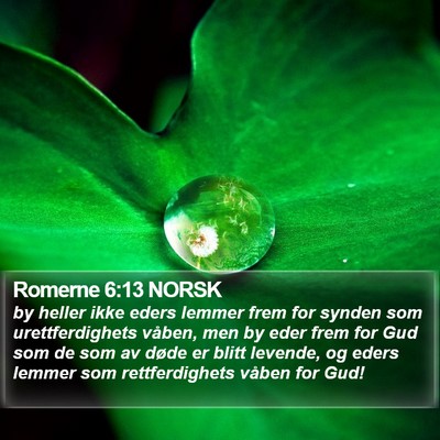 Romerne 6:13 NORSK Bible Verse Image